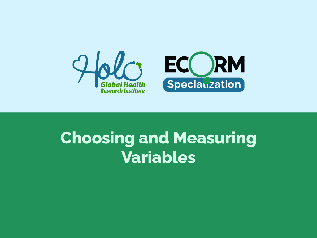 Level 1-4: Choosing and Measuring Variables