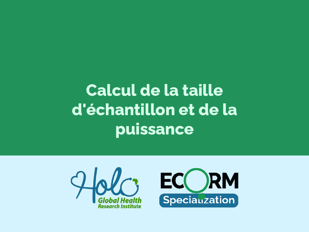 Calcul de la taille d'échantillon et de la puissance