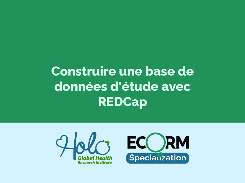 Construire une base de données d'étude avec REDCap
