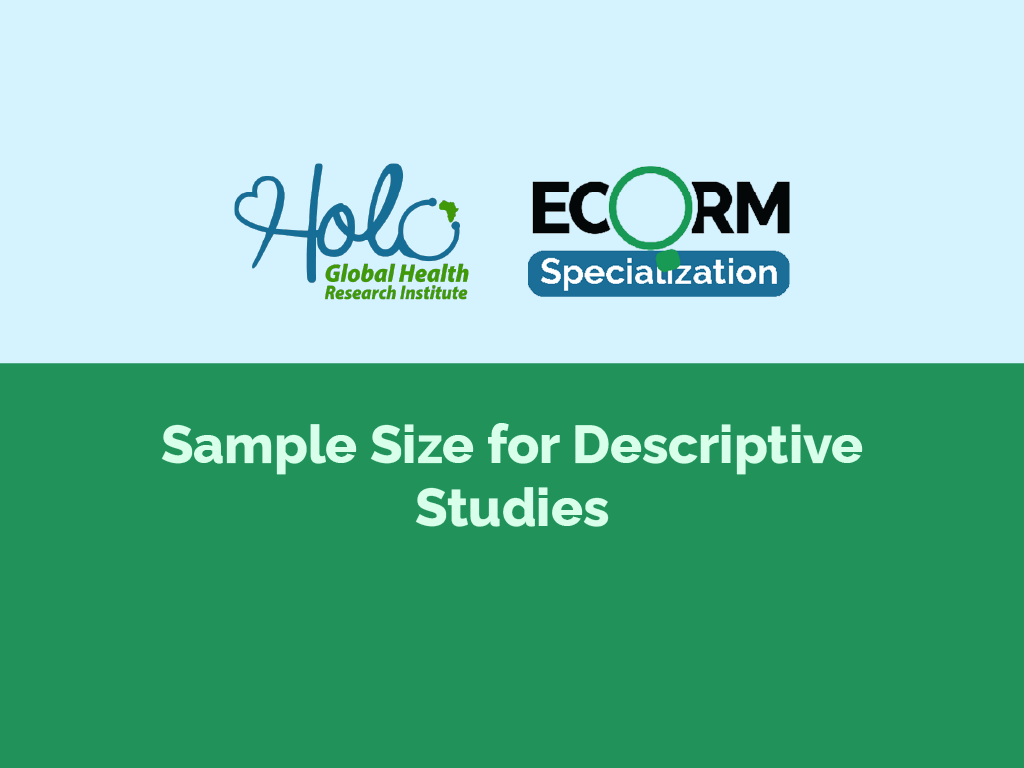 Sample Size for Descriptive Studies