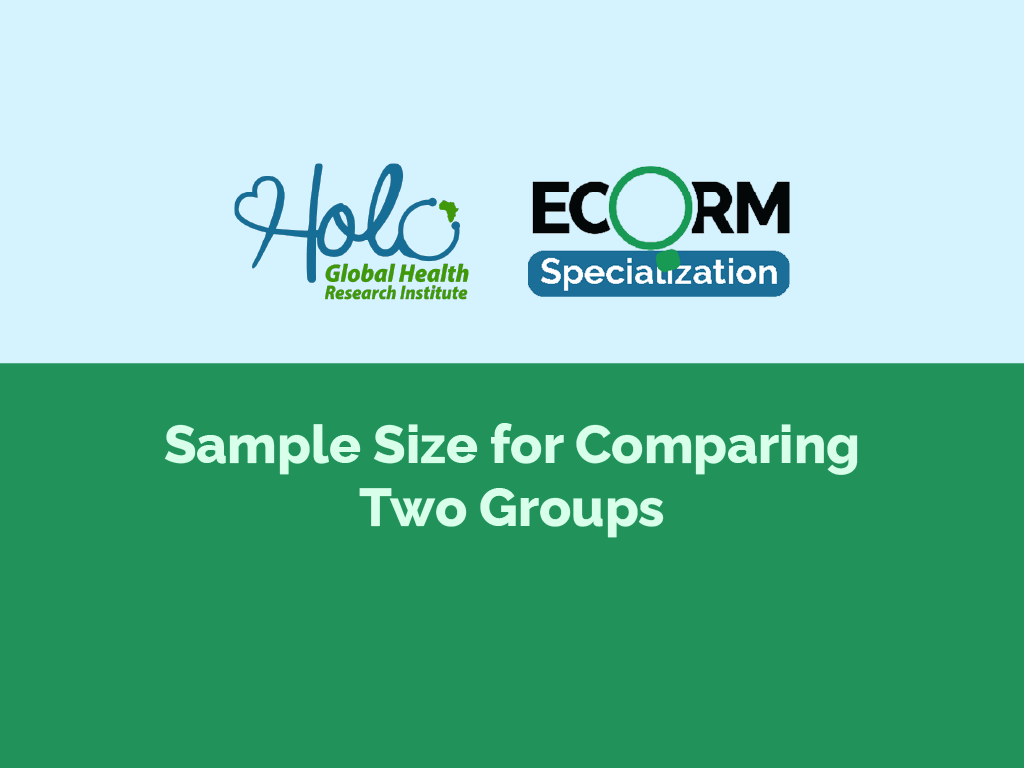 Sample Size for Comparing Two Groups