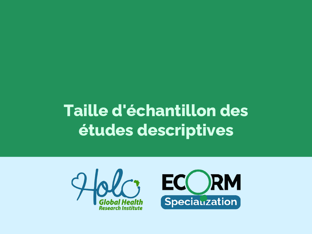 Taille d'échantillon des études descriptives