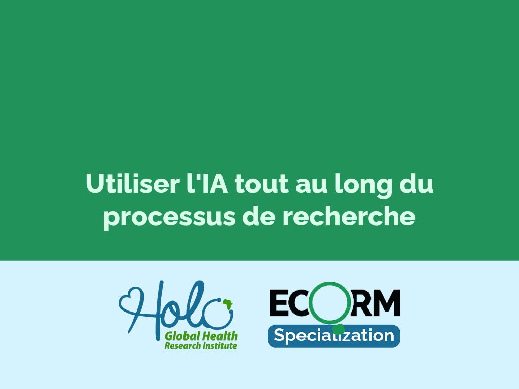 Utiliser l’IA tout au long du processus de recherche